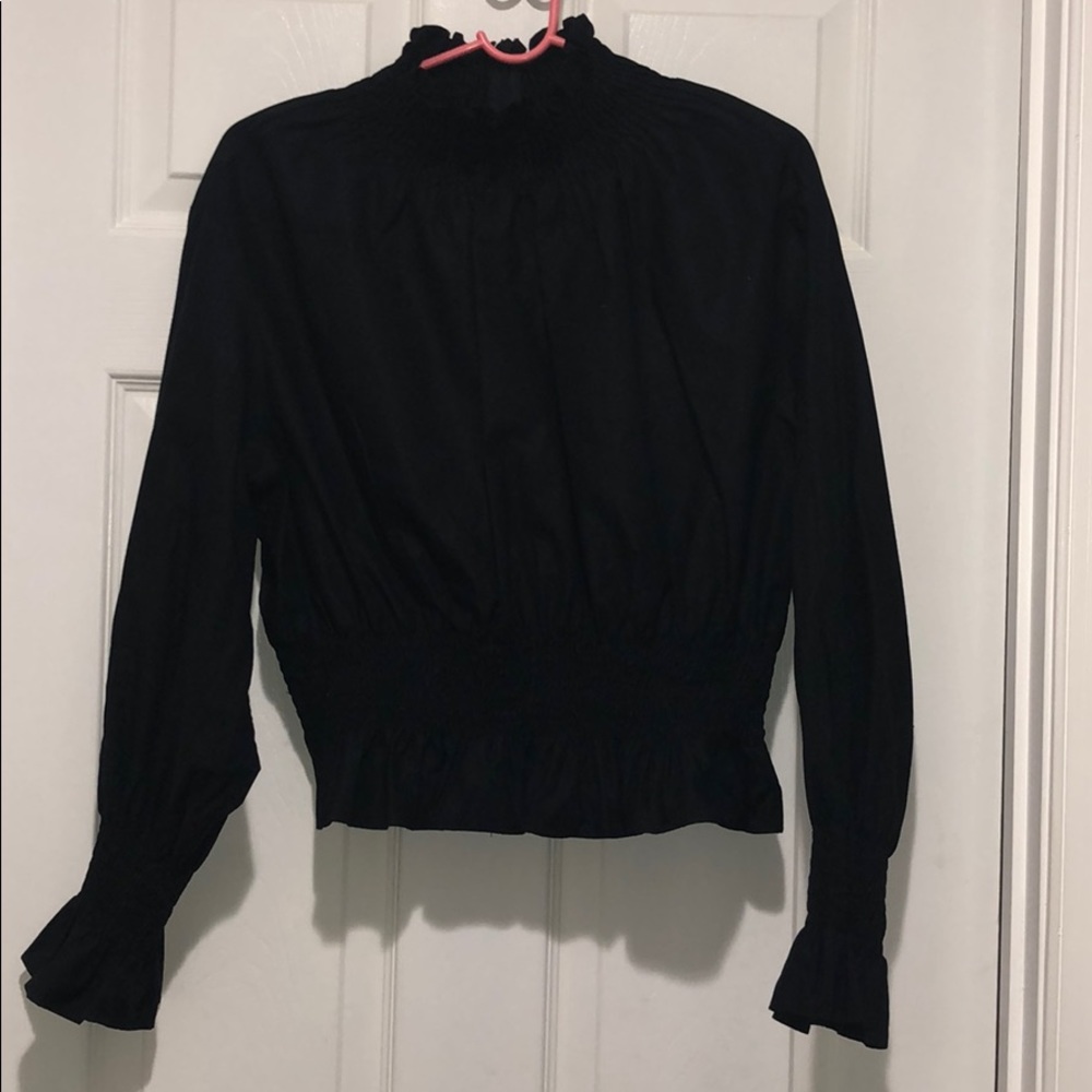 Cute black ruffle top size 12